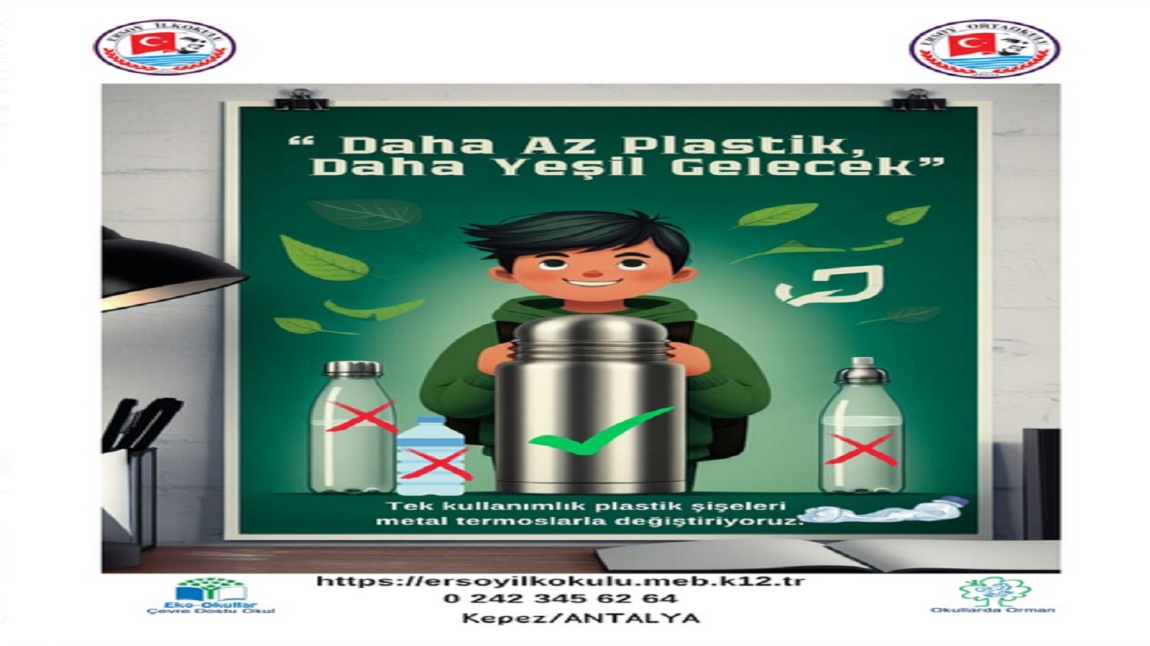 Okulumuzda “Daha Az Plastik,  Daha Yeşil Gelecek” sloganı ile Metal Termos Projesi Başlıyor.